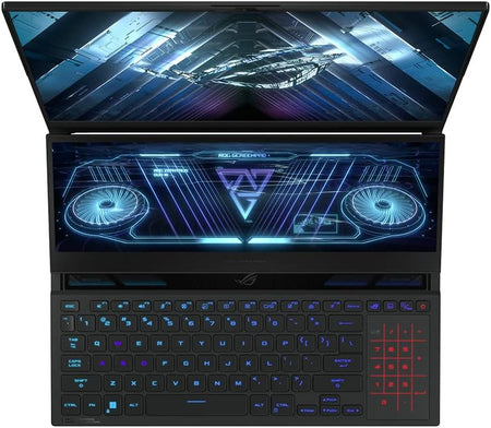 ASUS ROG Zephyrus Duo 16 GX650PY 16,0" QHD+ 240Hz 1100nits gaming-laptop med to skjermer (AMD Ryzen 9-7945HX, NVIDIA GeForce RTX 4090, 64 GB RAM, 2 TB SSD, Windows 11) Inkludert ROG Nebula HDR-skjerm